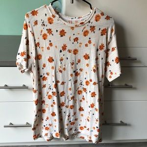 Large rag and bone floral t shirt, 100% cotton